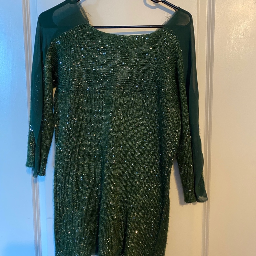 Sparkle green sweater
